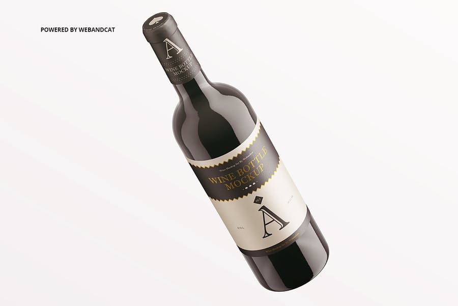 红酒/葡萄酒酒瓶外观设计预览图样机模板 Wine Bottle Mockup_img_2