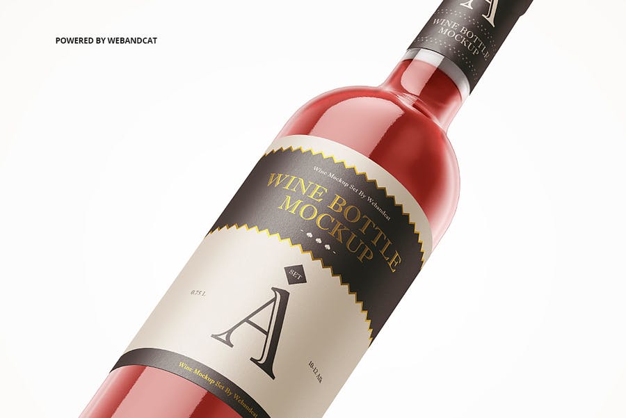 红酒/葡萄酒酒瓶外观设计预览图样机模板 Wine Bottle Mockup_img_2