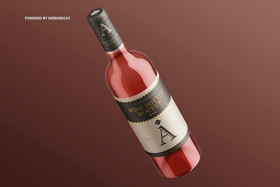 红酒/葡萄酒酒瓶外观设计预览图样机模板 Wine Bottle Mockup_img_2