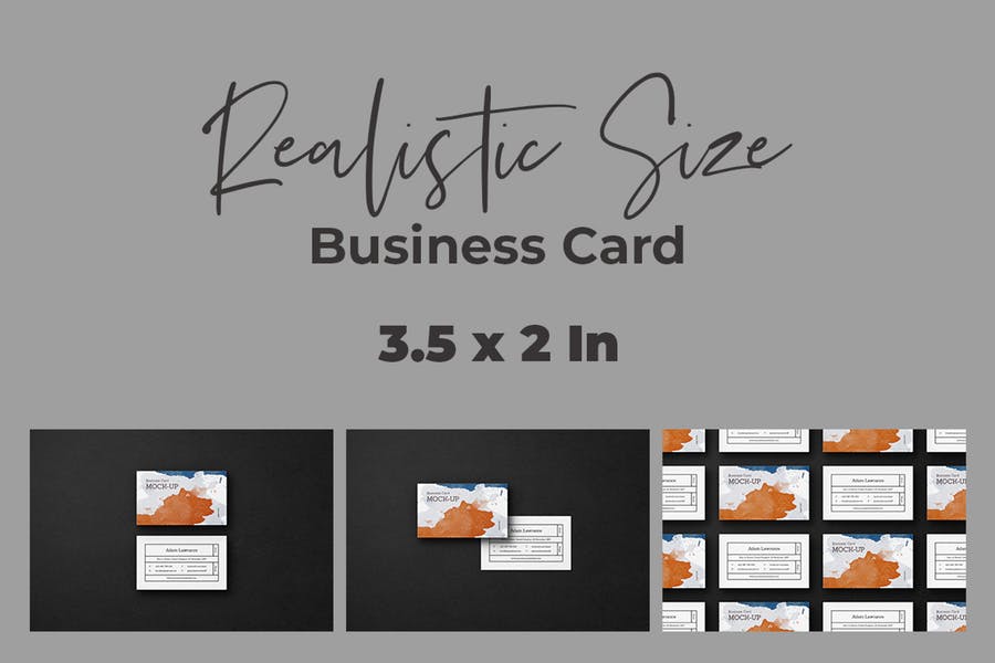 极简商务个人名片设计预览图样机模板 Mockup Business Card_img_2