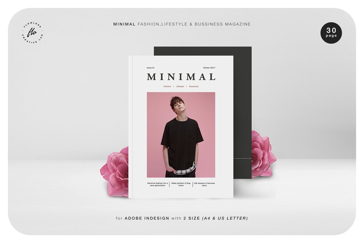 现代简约服装家居商业宣传画册设计INDD模板 MINIMAL Fashion & Business Magazine_img_2