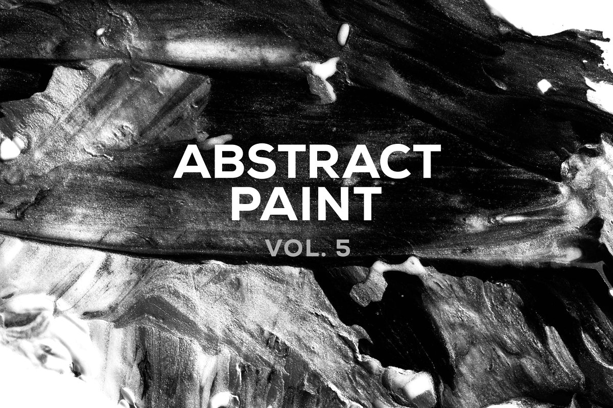 创意抽象纹理系列：8个抽象黑色系油画丙烯酸图案纹理 Abstract Paint, Vol. 5_img_2