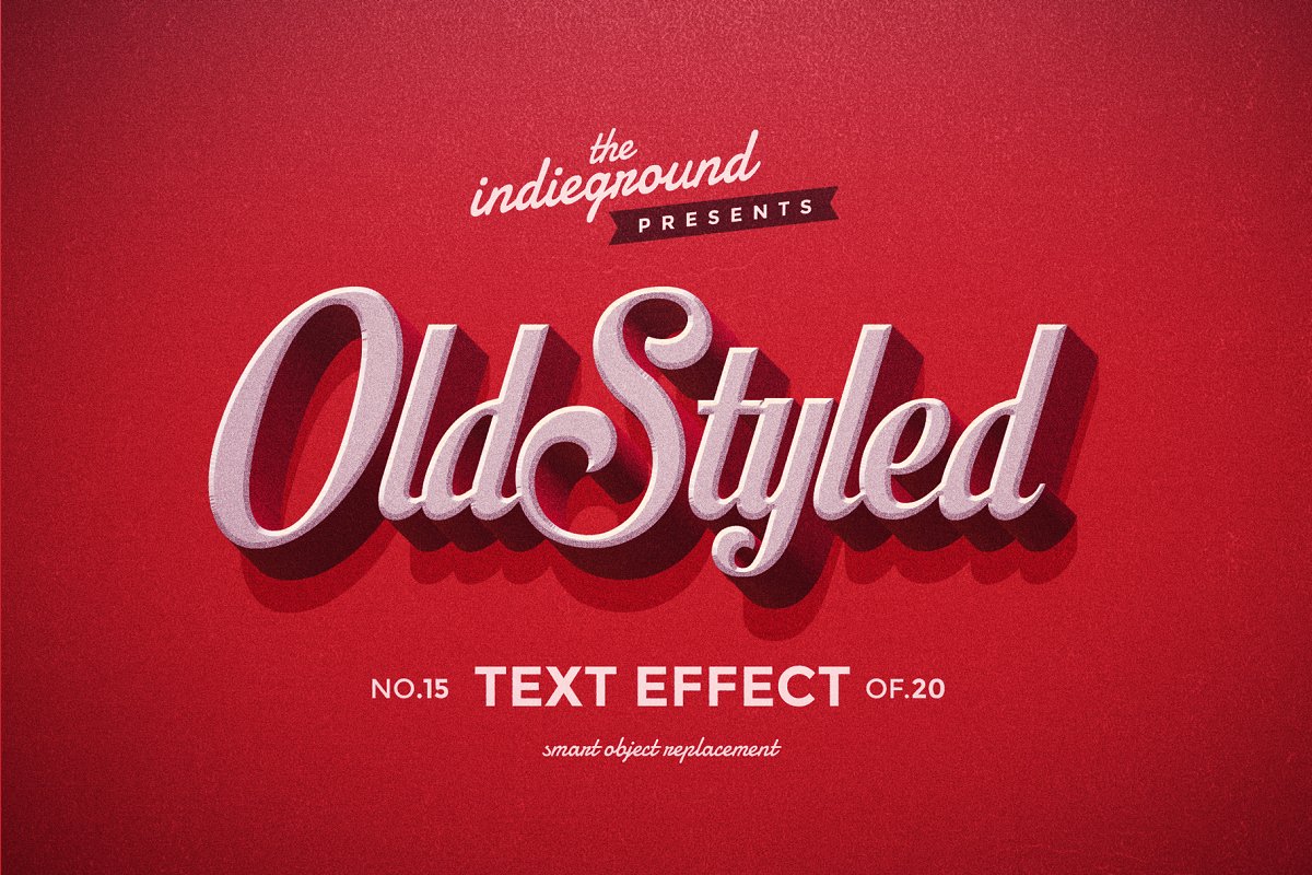简约复古3D效果英文文字PS图层样式 Retro Text Effects Vol.2_img_2