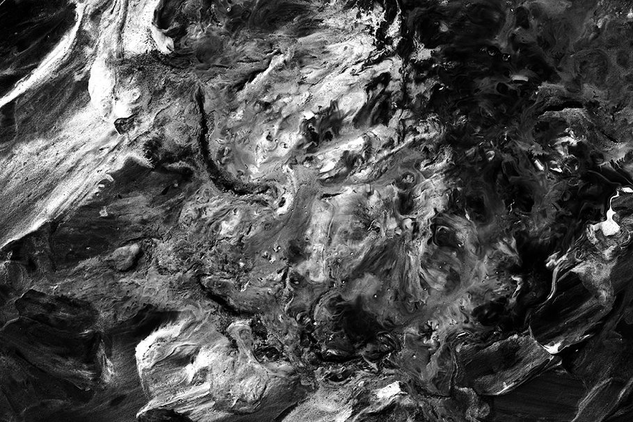 创意抽象纹理系列：8个抽象黑色系油画丙烯酸图案纹理 Abstract Paint, Vol. 5_img_2