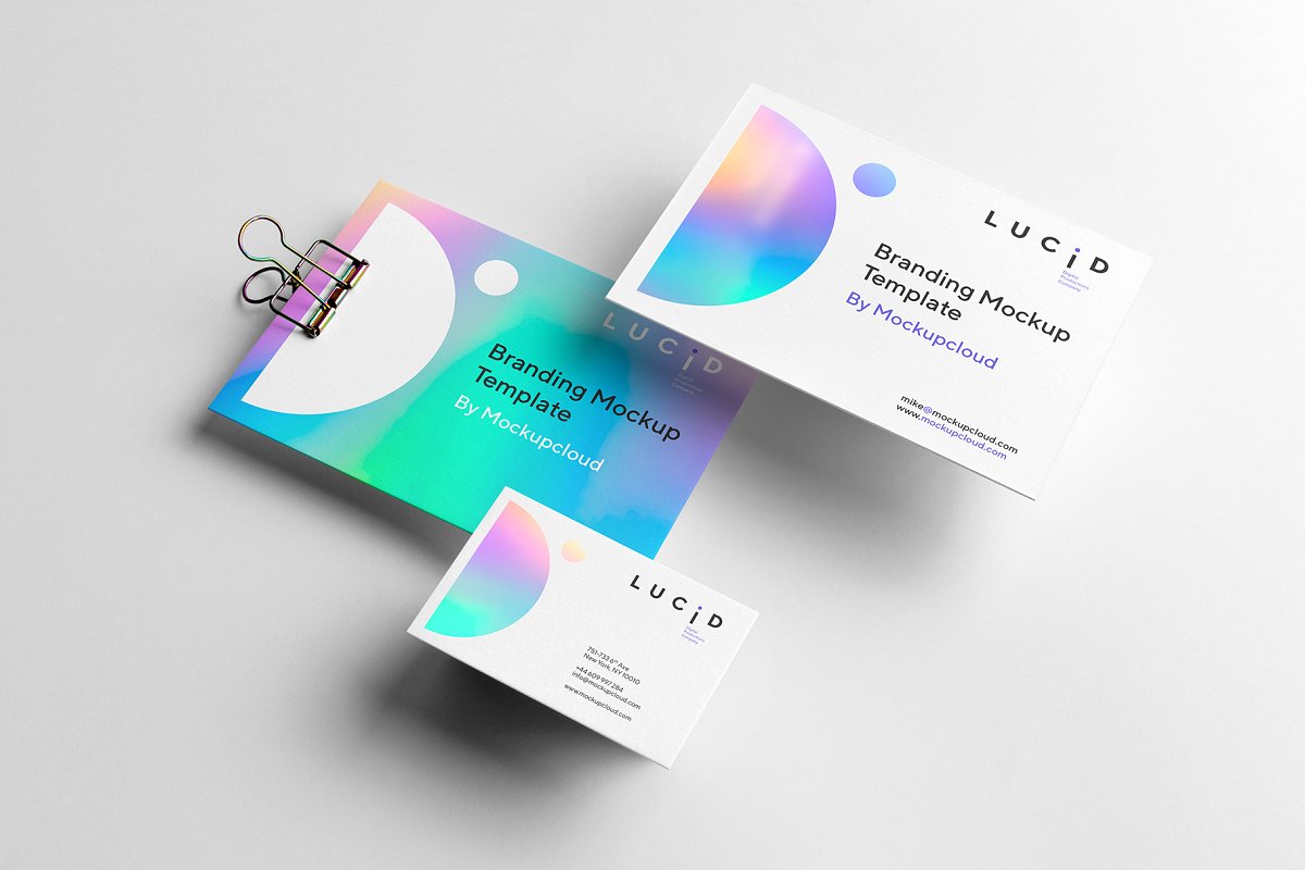 现代清新品牌VI标识设计办公文具展示效果图样机模板 Lucid Branding Mockup_img_2