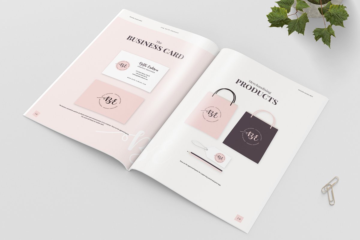 优雅服装品牌VI规范指南手册设计INDD模板 Design & Brand Guidelines_img_2