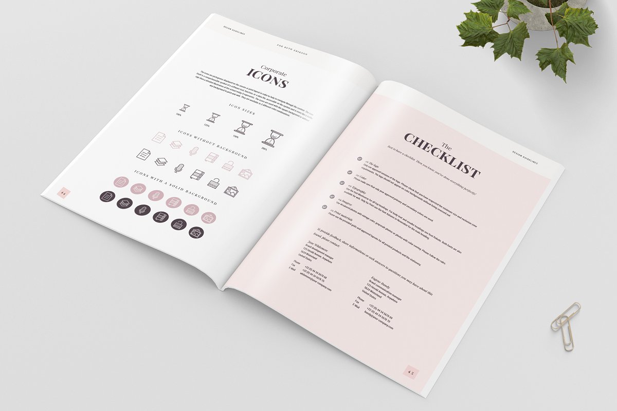 优雅服装品牌VI规范指南手册设计INDD模板 Design & Brand Guidelines_img_2