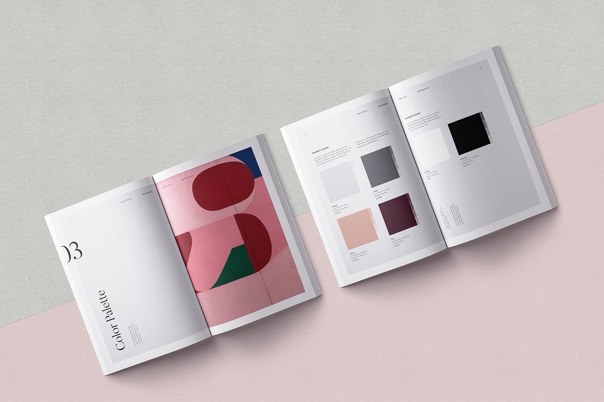 简约优雅女性服装品牌VI标识规范手册设计INDD模板 Grete Brand Guidelines Template_img_2