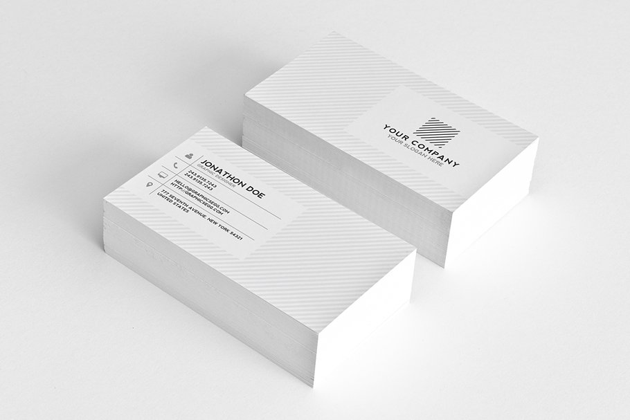 30款高质量商务名片设计展示效果图样机模板 30 Minimal Business Cards Bundle_img_2