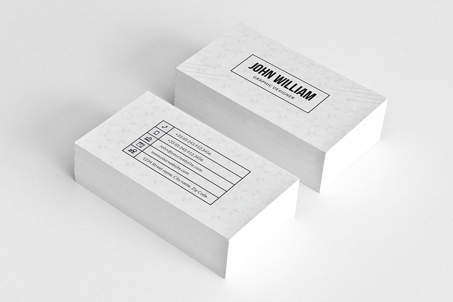 30款高质量商务名片设计展示效果图样机模板 30 Minimal Business Cards Bundle_img_2