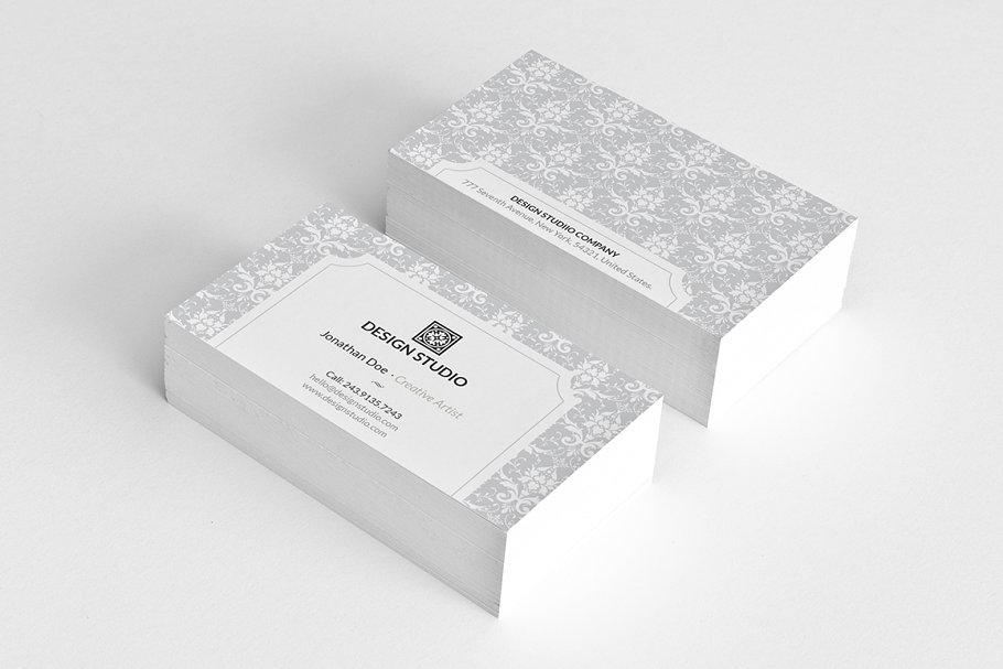 30款高质量商务名片设计展示效果图样机模板 30 Minimal Business Cards Bundle_img_2