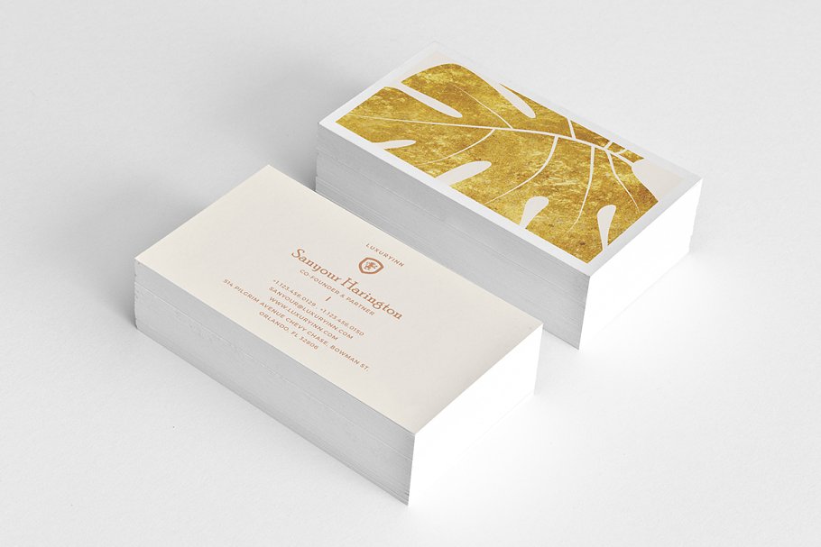 30款高质量商务名片设计展示效果图样机模板 30 Minimal Business Cards Bundle_img_2