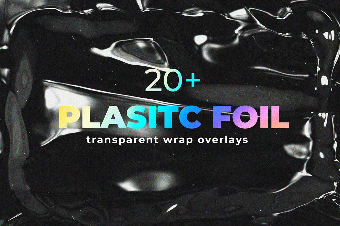 20个真实透明塑料薄膜包装膜设计效果图样机模板素材 Plastic Foil Wrap Overlays_img_2