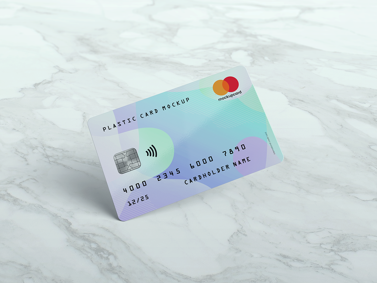 超逼真多角度银行卡/会员卡设计预览效果图样机模板 Plastic Card / Bank Card MockUp_img_2