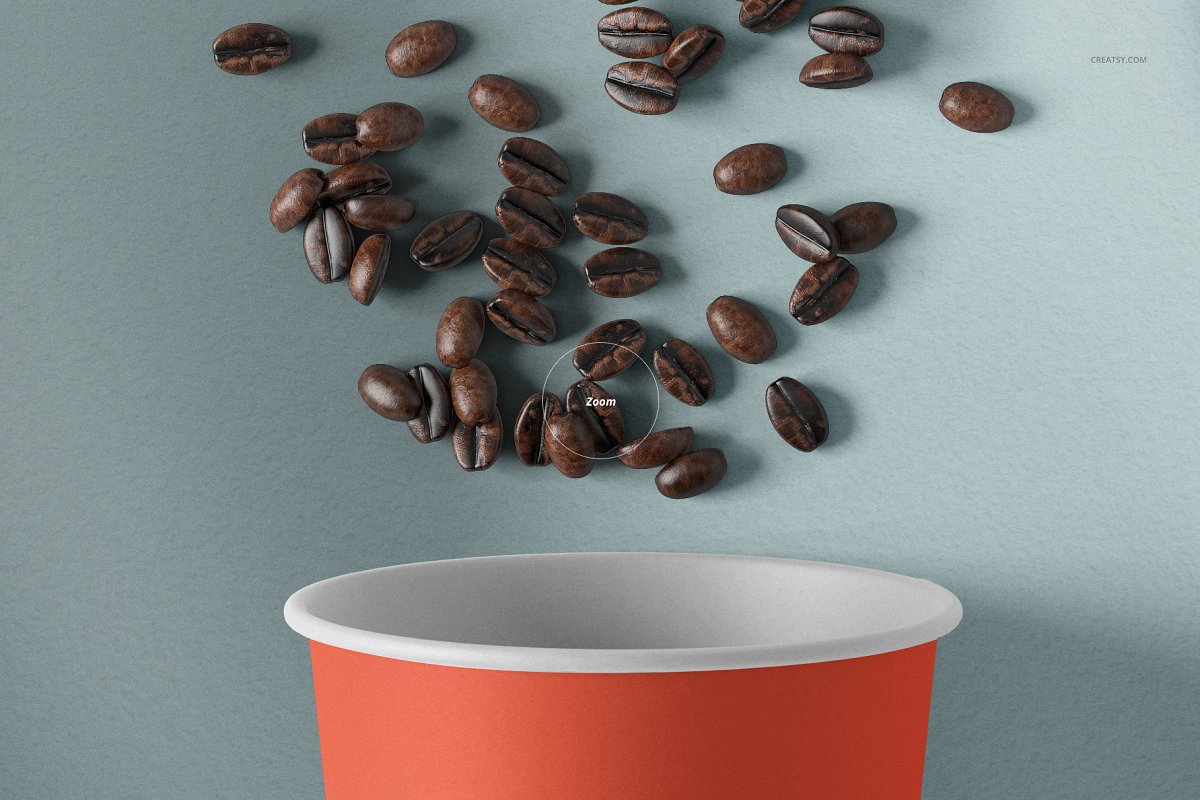 带纸杯咖啡豆纸包装袋设计展示图样机模板合集 Paper Coffee Bag Mockup Set_img_2