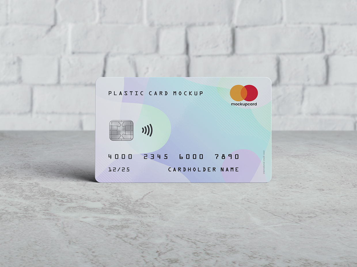 超逼真多角度银行卡/会员卡设计预览效果图样机模板 Plastic Card / Bank Card MockUp_img_2