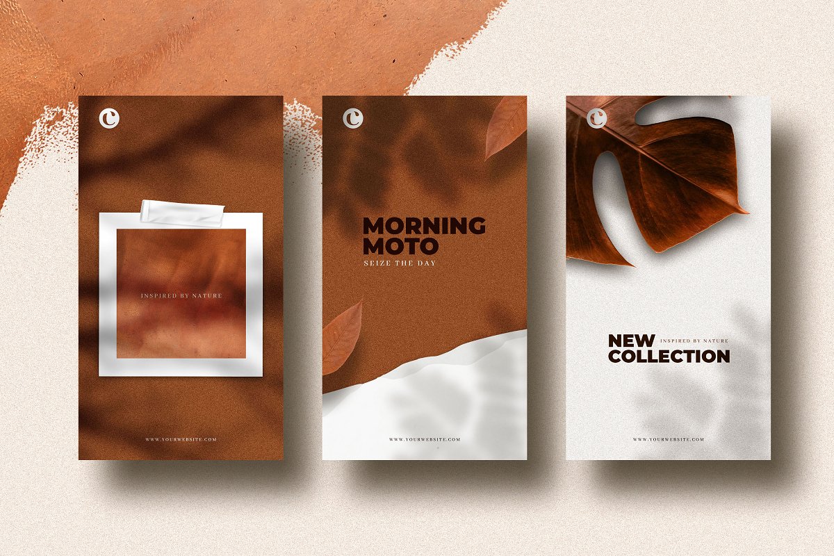 铜黄色品牌营销推广社交媒体设计模板 Copper - Social Media Templates_img_2