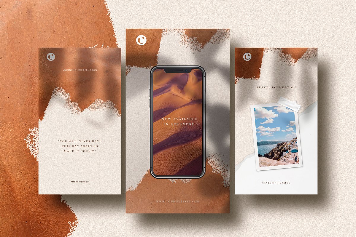 铜黄色品牌营销推广社交媒体设计模板 Copper - Social Media Templates_img_2