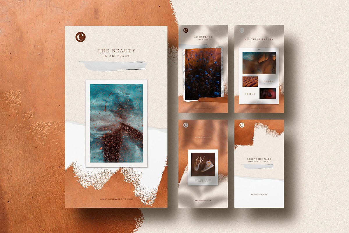 铜黄色品牌营销推广社交媒体设计模板 Copper - Social Media Templates_img_2