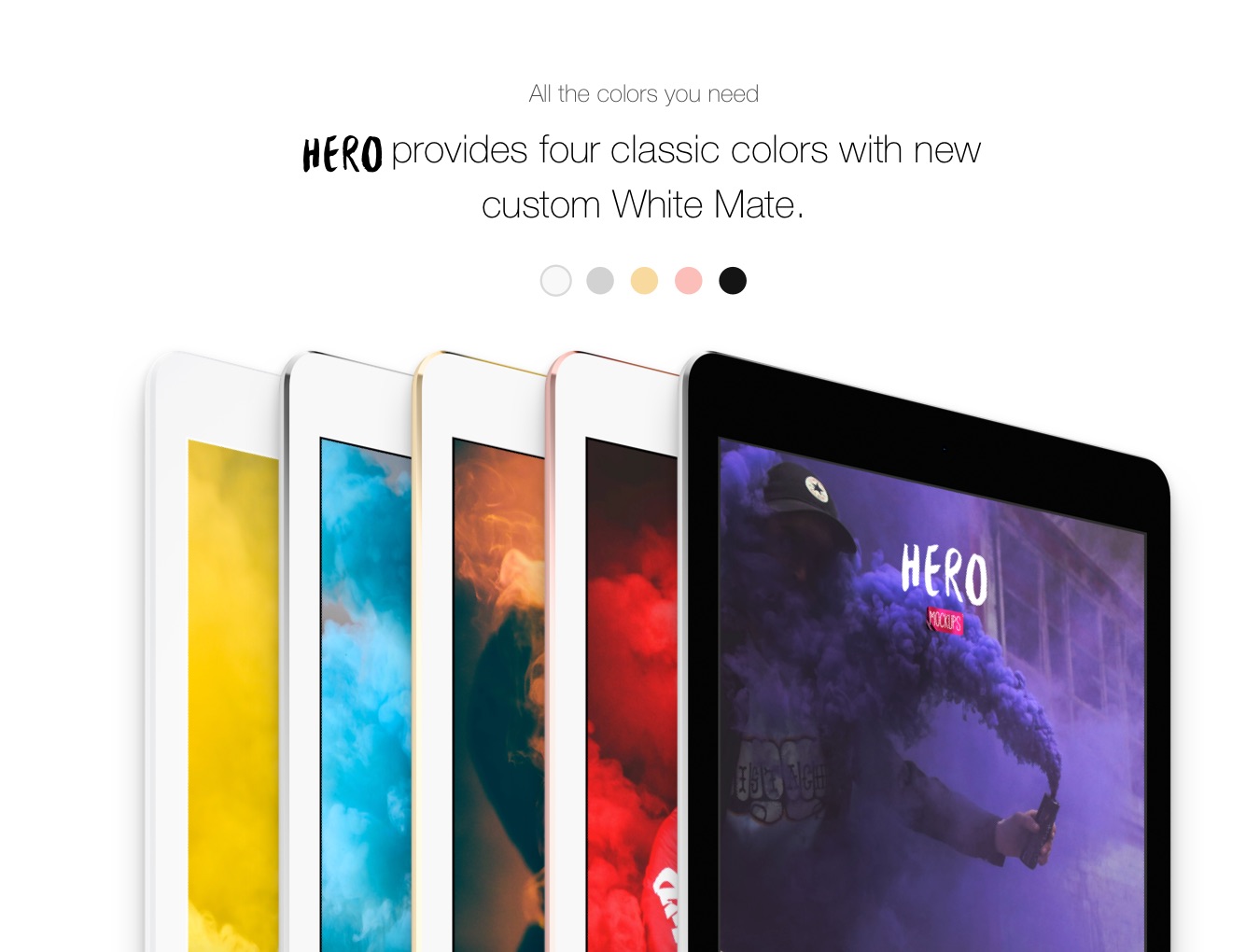 高品质iPad创意模型Web设计预览图样机 HERO iPad Mockups_img_2