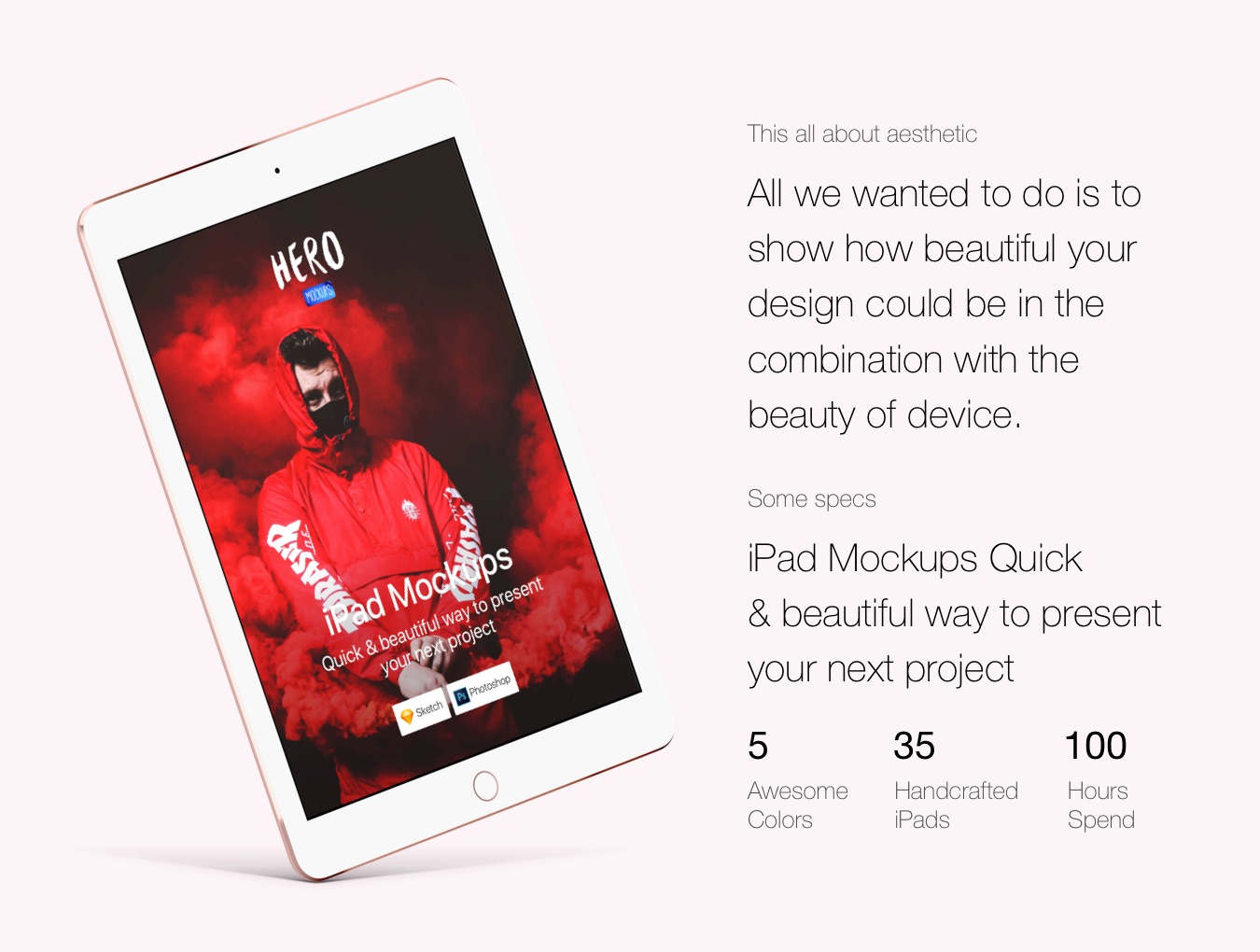 高品质iPad创意模型Web设计预览图样机 HERO iPad Mockups_img_2