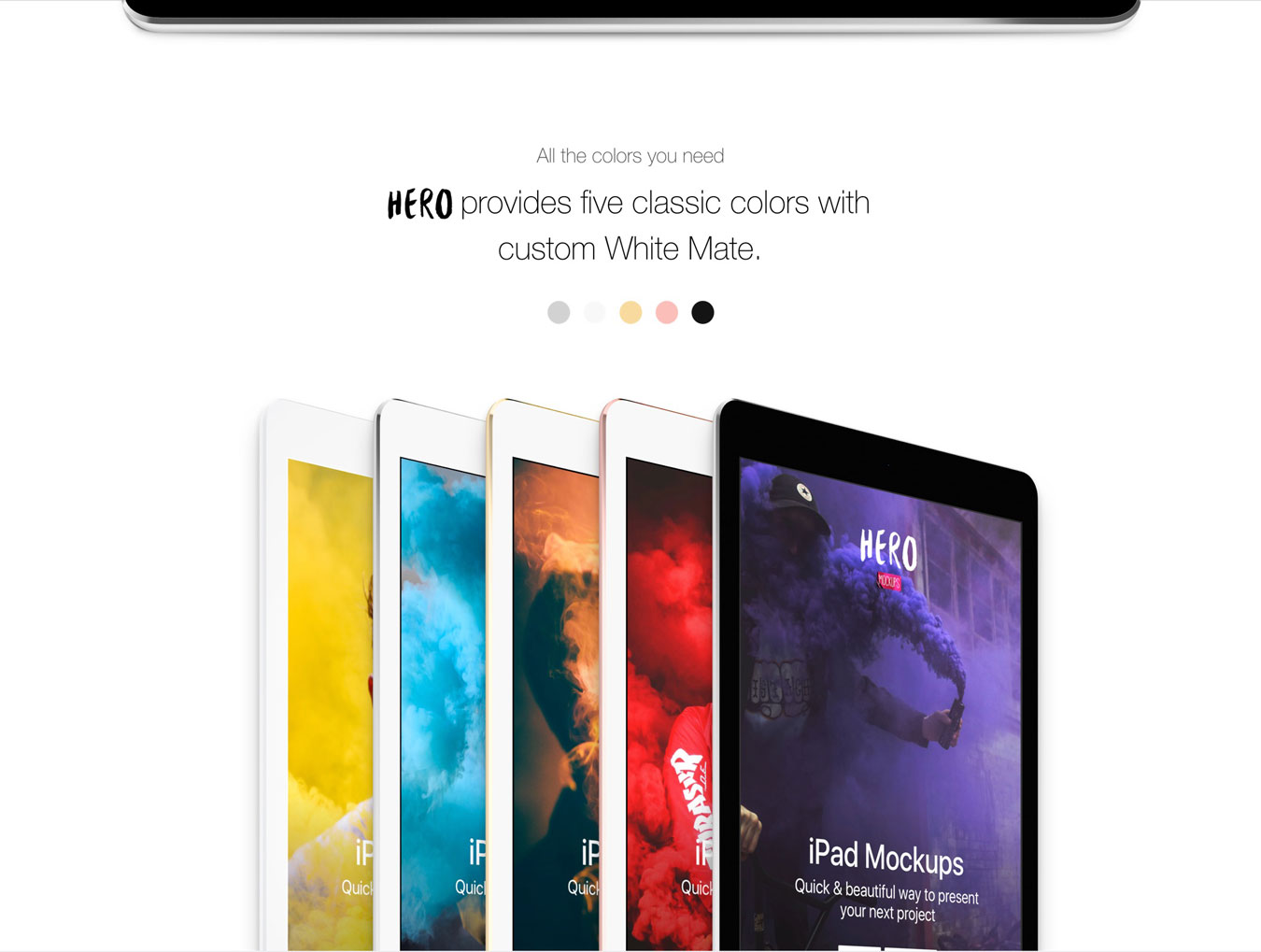 高品质iPad创意模型Web设计预览图样机 HERO iPad Mockups_img_2