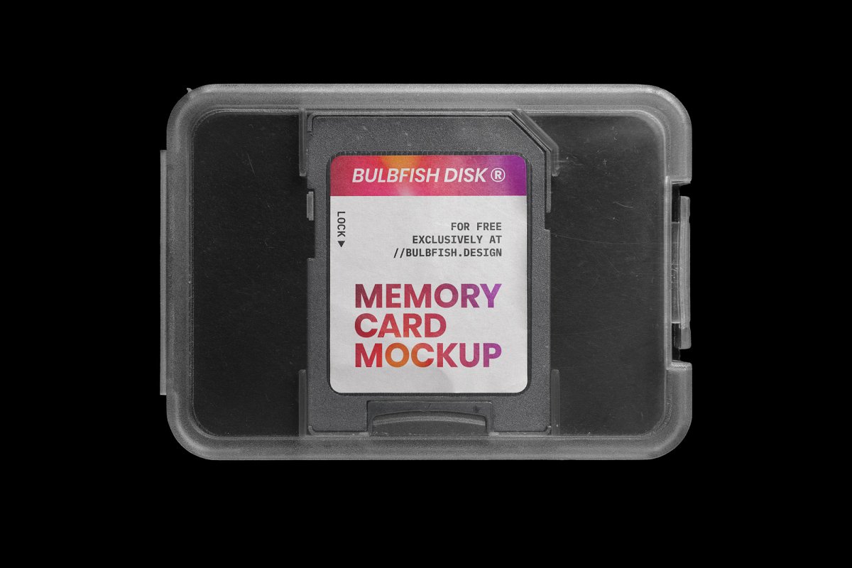 存储卡包装标签设计效果图样机模板 Memory Card Mockup_img_2