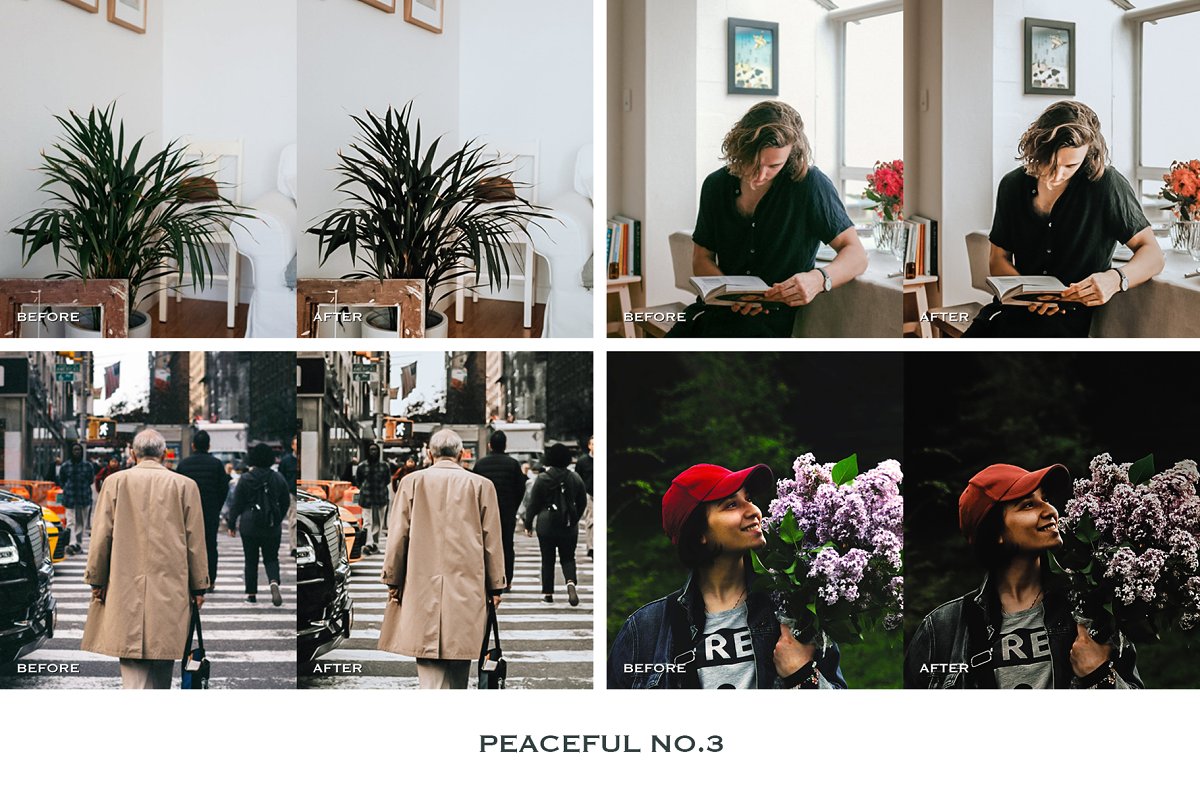 商业摄影人像色彩调整后期特效LR预设 Peaceful Lightroom Presets Mobile_img_2