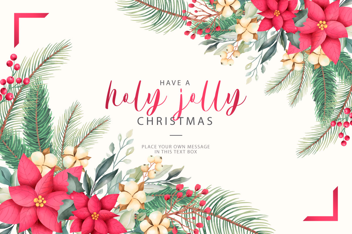 优雅可爱圣诞节主题元素设计矢量素材包 Elegant and Lovely Christmas Backgrounds Set_img_2