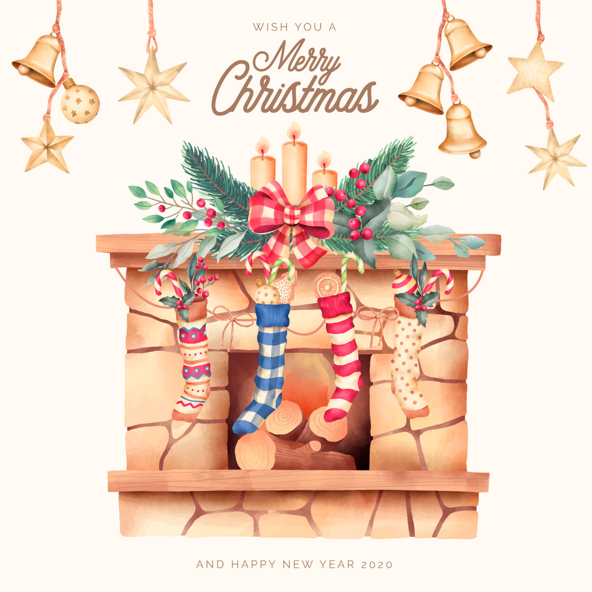 优雅可爱圣诞节主题元素设计矢量素材包 Elegant and Lovely Christmas Backgrounds Set_img_2