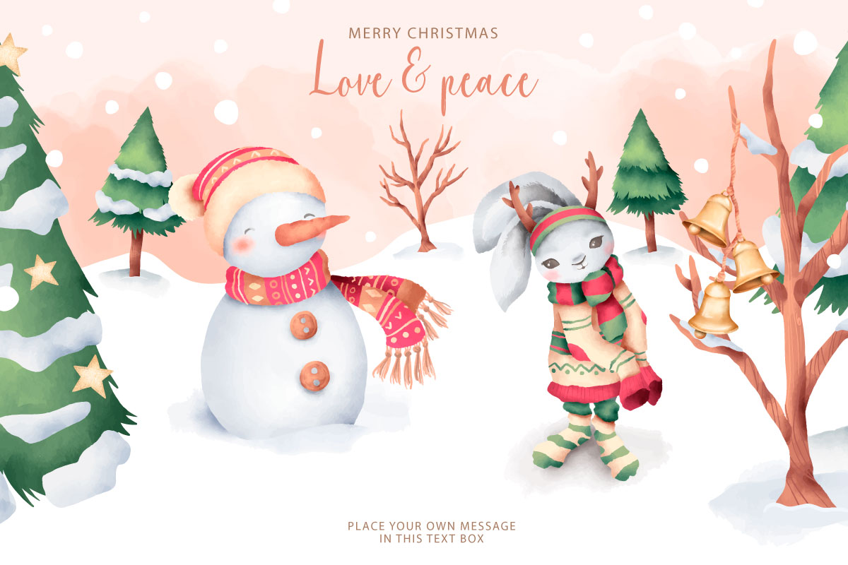 优雅可爱圣诞节主题元素设计矢量素材包 Elegant and Lovely Christmas Backgrounds Set_img_2