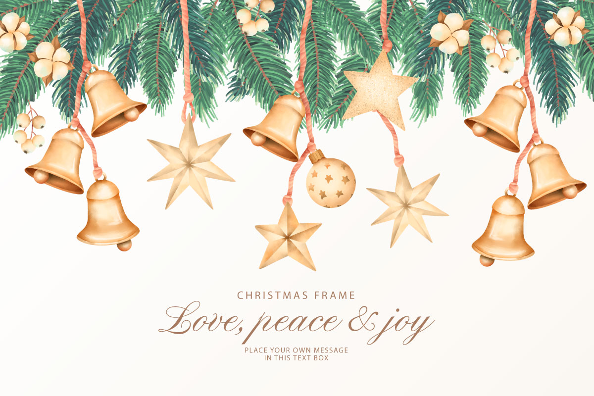 优雅可爱圣诞节主题元素设计矢量素材包 Elegant and Lovely Christmas Backgrounds Set_img_2