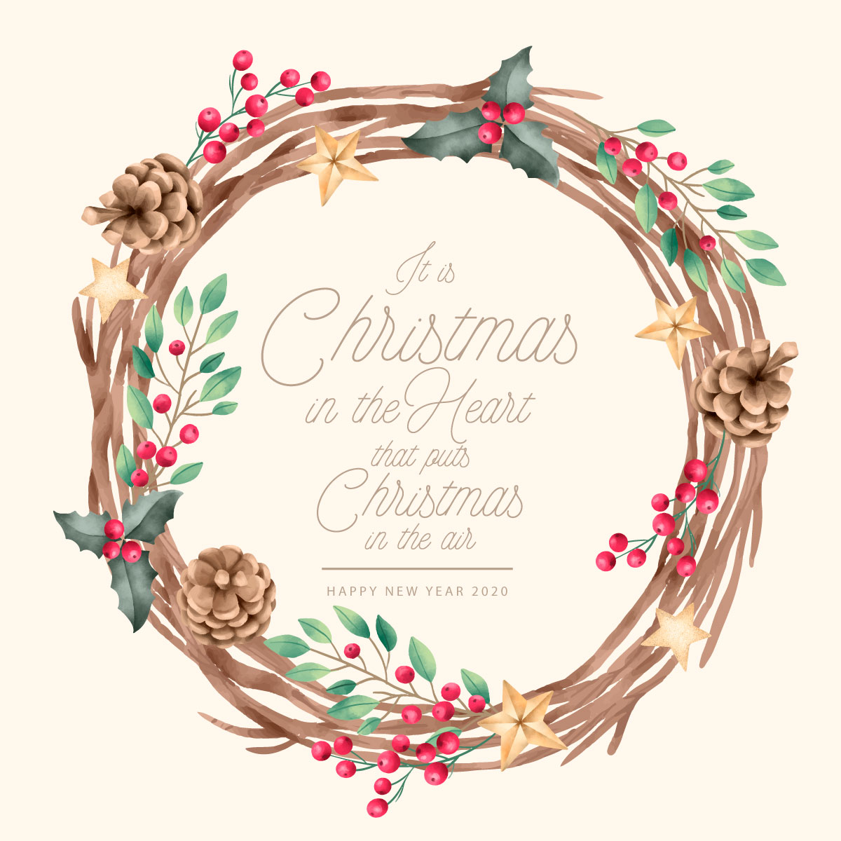 优雅可爱圣诞节主题元素设计矢量素材包 Elegant and Lovely Christmas Backgrounds Set_img_2