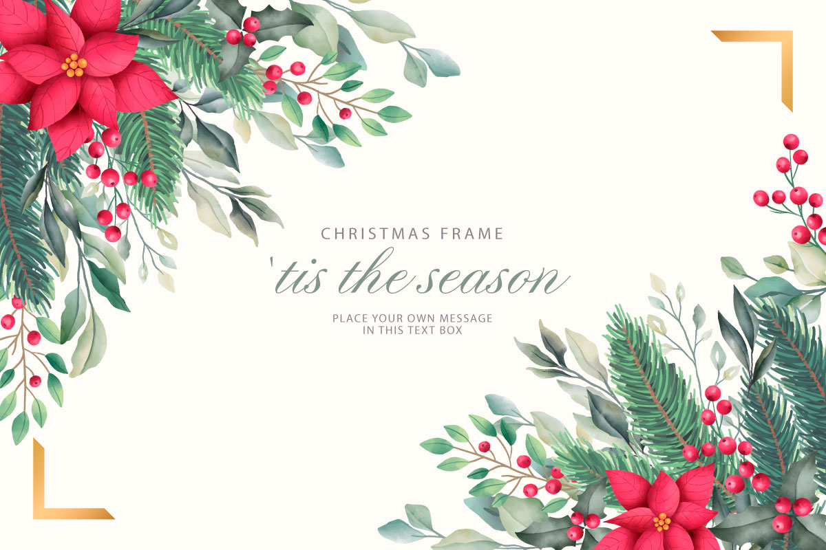 优雅可爱圣诞节主题元素设计矢量素材包 Elegant and Lovely Christmas Backgrounds Set_img_2