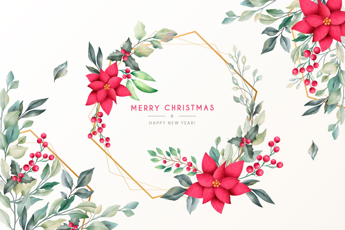 优雅可爱圣诞节主题元素设计矢量素材包 Elegant and Lovely Christmas Backgrounds Set_img_2