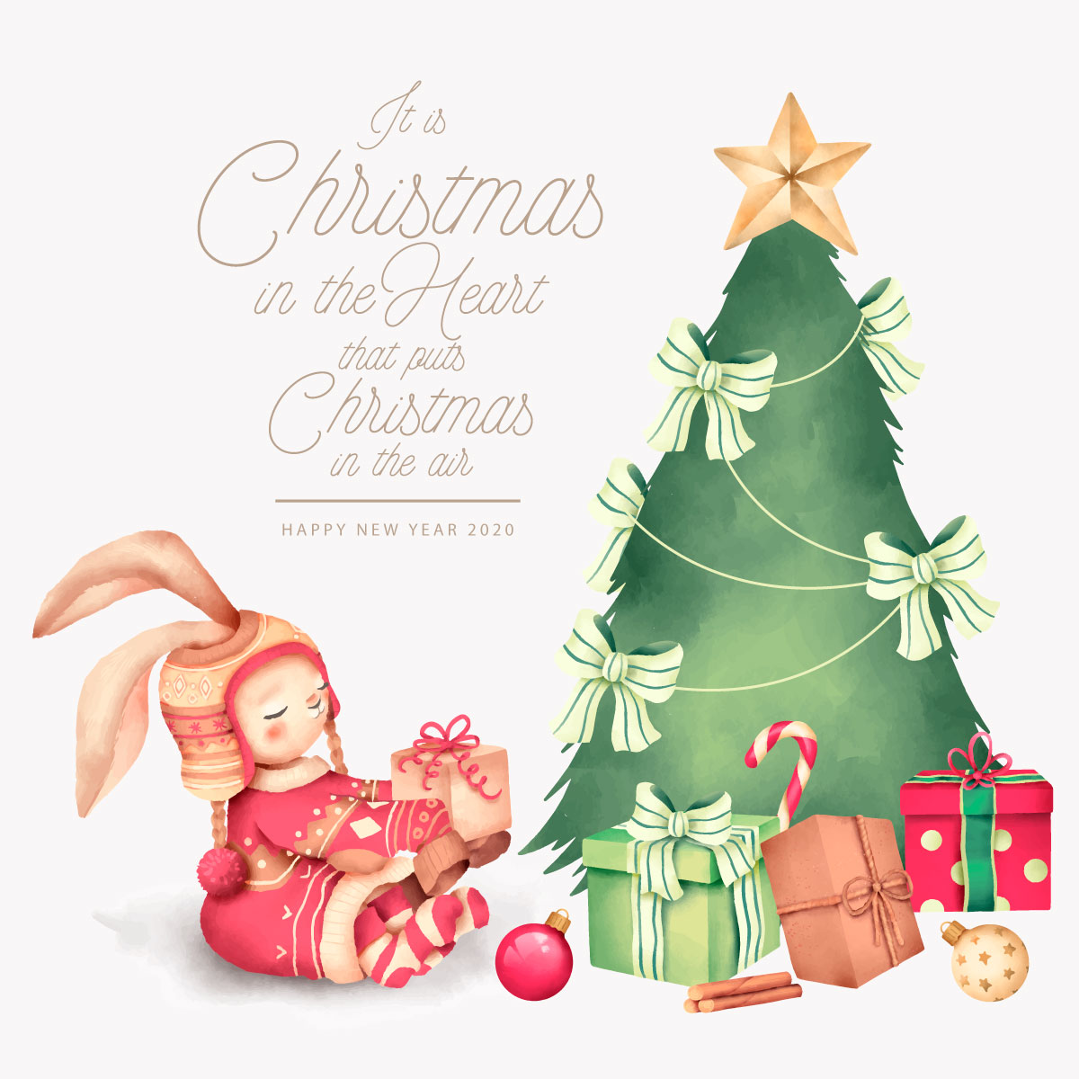 优雅可爱圣诞节主题元素设计矢量素材包 Elegant and Lovely Christmas Backgrounds Set_img_2