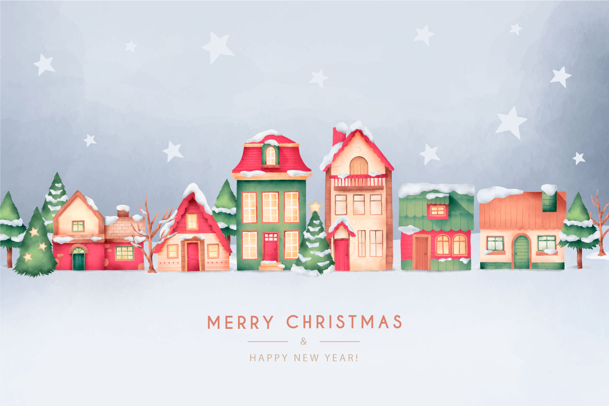 优雅可爱圣诞节主题元素设计矢量素材包 Elegant and Lovely Christmas Backgrounds Set_img_2