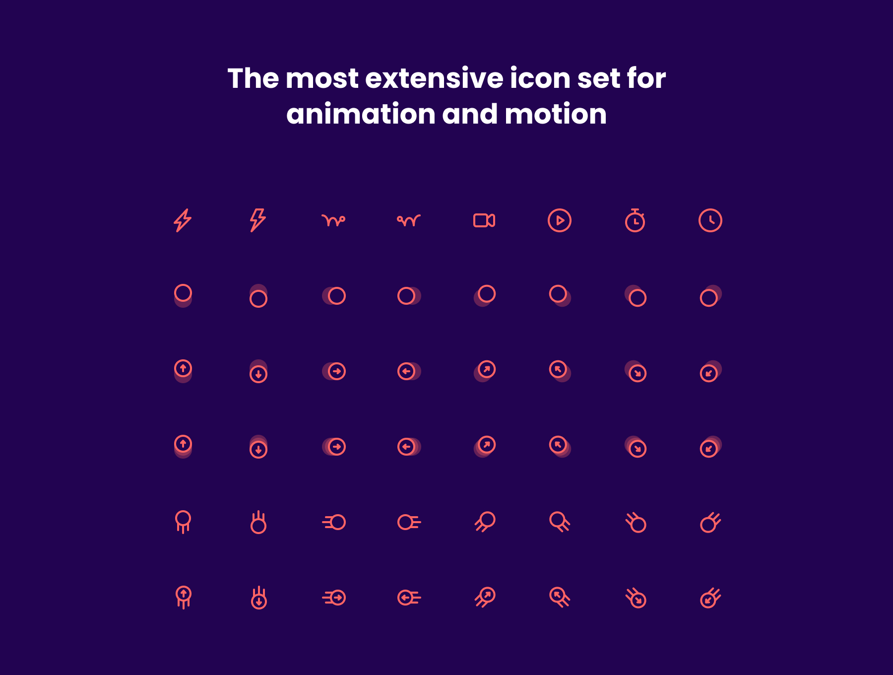 免费网页应用程序动态运动圆角图标素材包 Animation & Motion Icon Pack_img_1