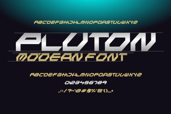 未来派赛车主题工业感英文字体 Pluton_img_1