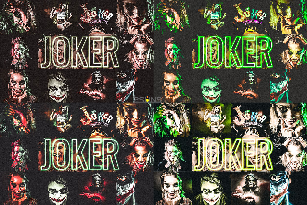 万圣节主题摄影照片人像霓虹灯处理效果LR预设素材 9 Joker presets, Halloween presets, horror scary lightroom_img_1