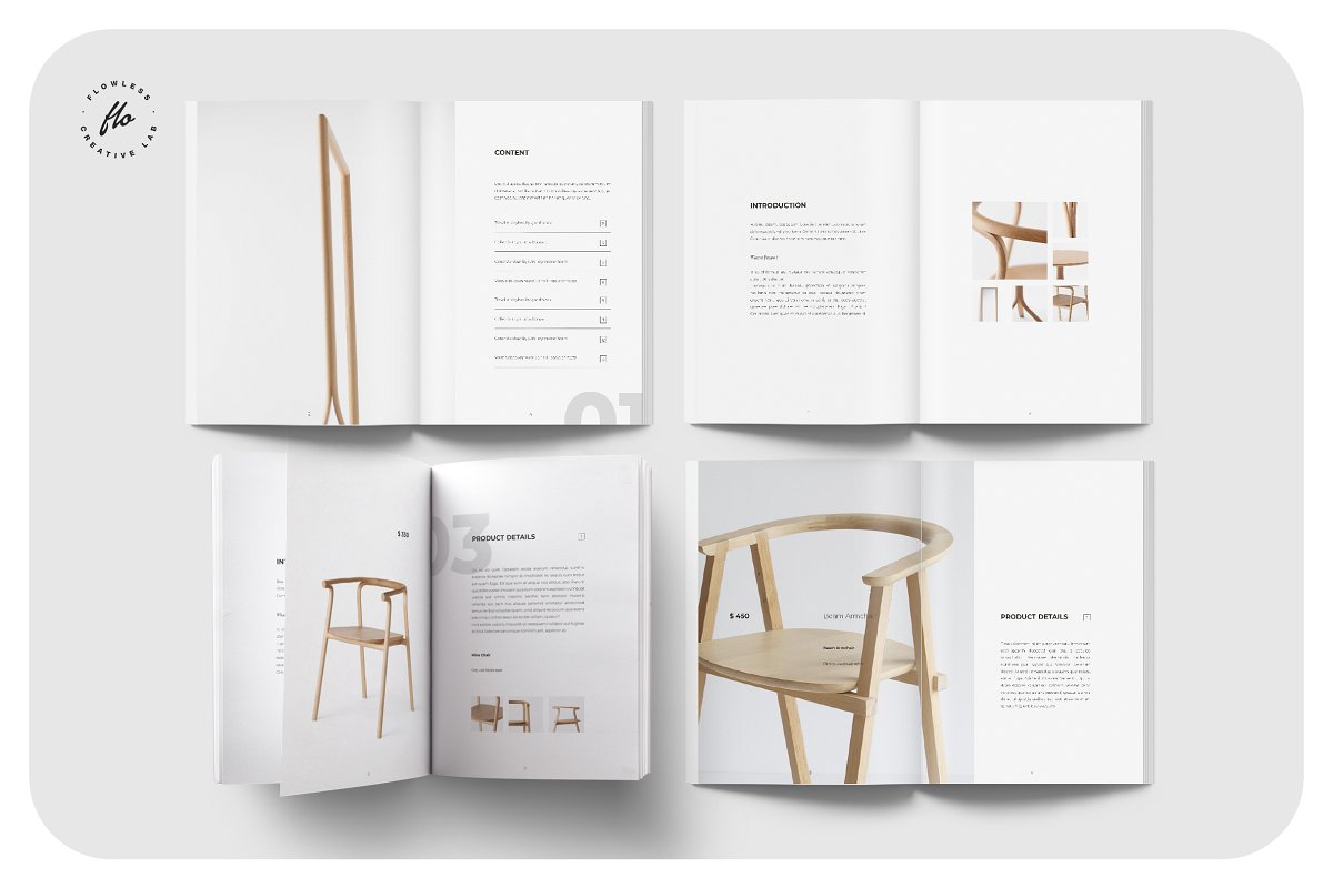 木质家具产品宣传册设计Indesign画册模板 DECASO Interior & Furniture Catalog_img_1