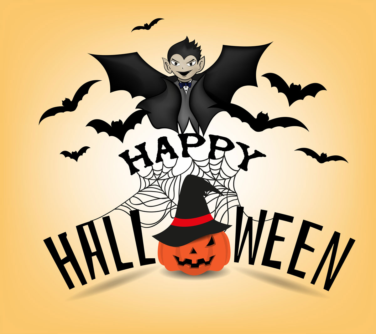 欢快万圣节元素手绘矢量插画海报设计素材合集 Happy Halloween Holiday Illustration Collection_img_1