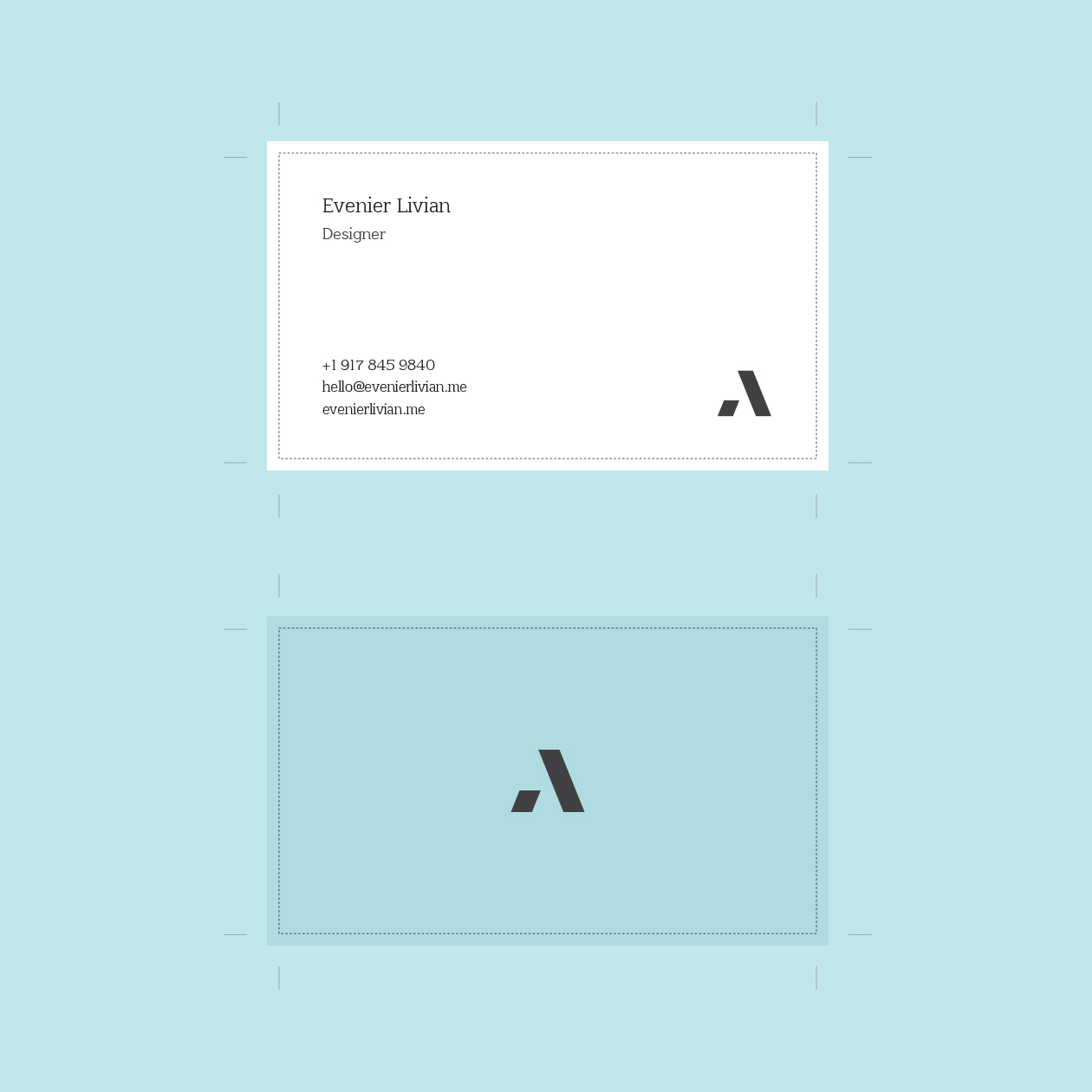 极简设计师名片设计PSD模板 Digital Designer Business Card Template_img_1