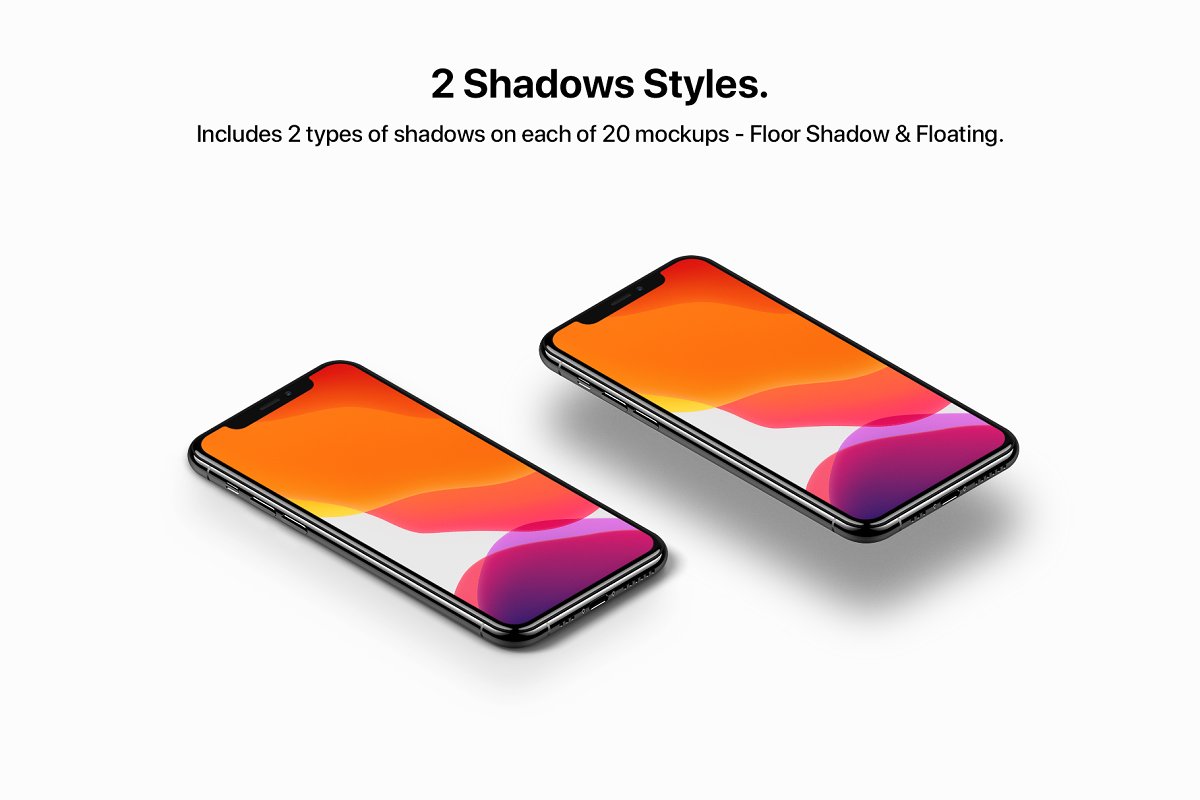 高品质iPhone 11 Pro苹果智能手机UI设计屏幕展示样机 Phone 11 Pro - 20 Mockups Scenes_img_1