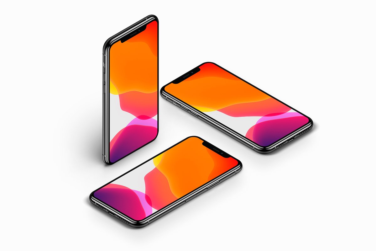 高品质iPhone 11 Pro苹果智能手机UI设计屏幕展示样机 Phone 11 Pro - 20 Mockups Scenes_img_1