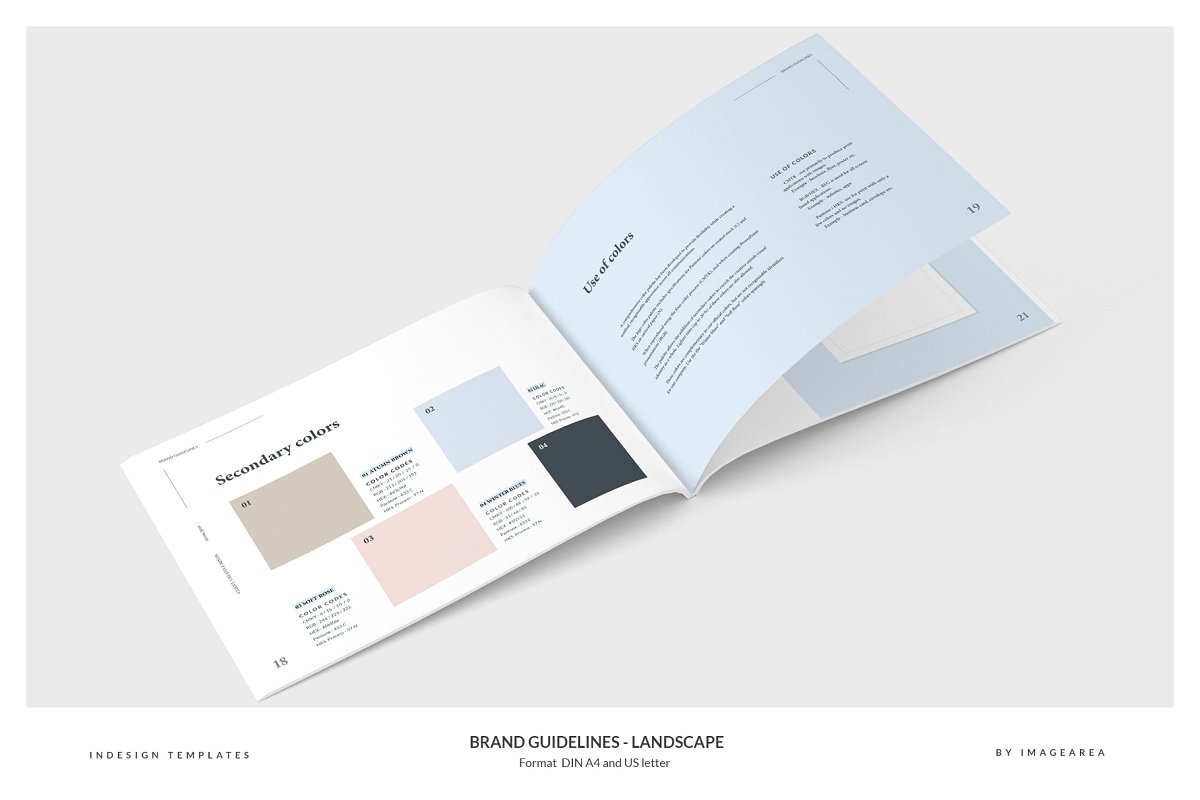 清新服装品牌VI手册标志指南画册模板 Brand Guidelines - Landscape_img_1