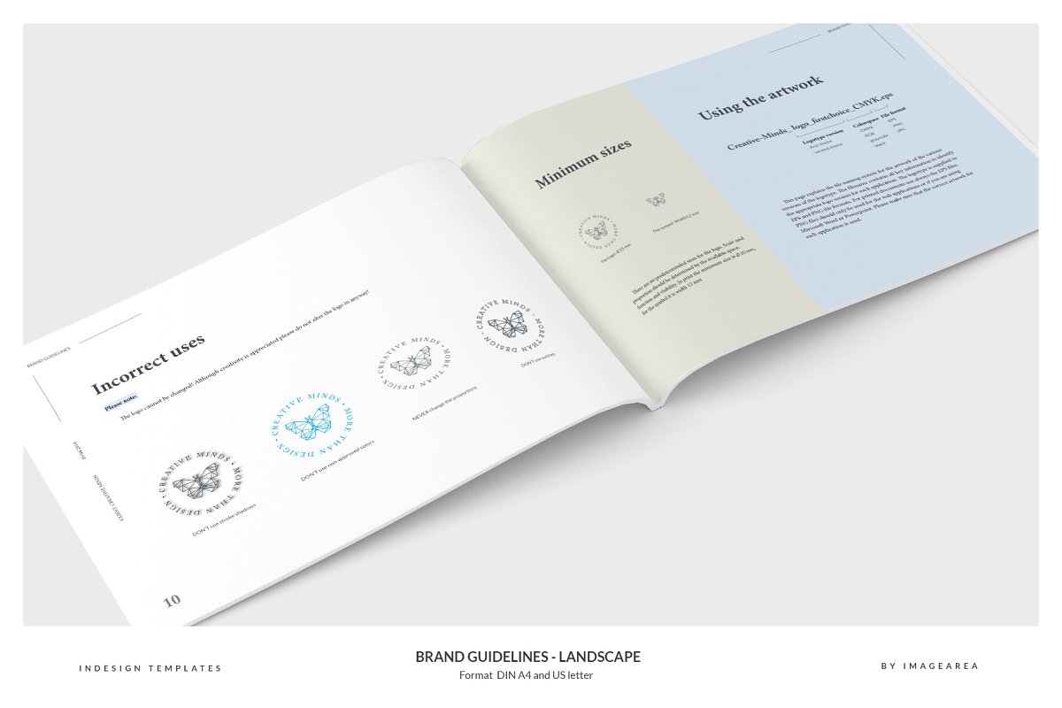 清新服装品牌VI手册标志指南画册模板 Brand Guidelines - Landscape_img_1