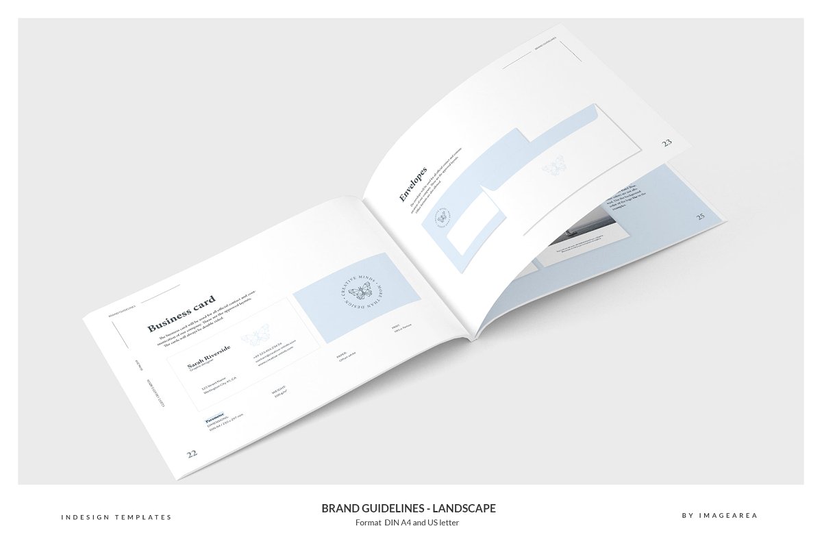 清新服装品牌VI手册标志指南画册模板 Brand Guidelines - Landscape_img_1