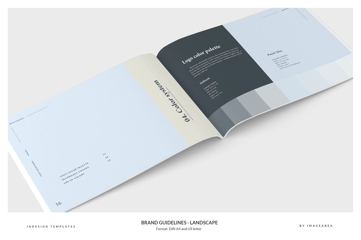 清新服装品牌VI手册标志指南画册模板 Brand Guidelines - Landscape_img_1