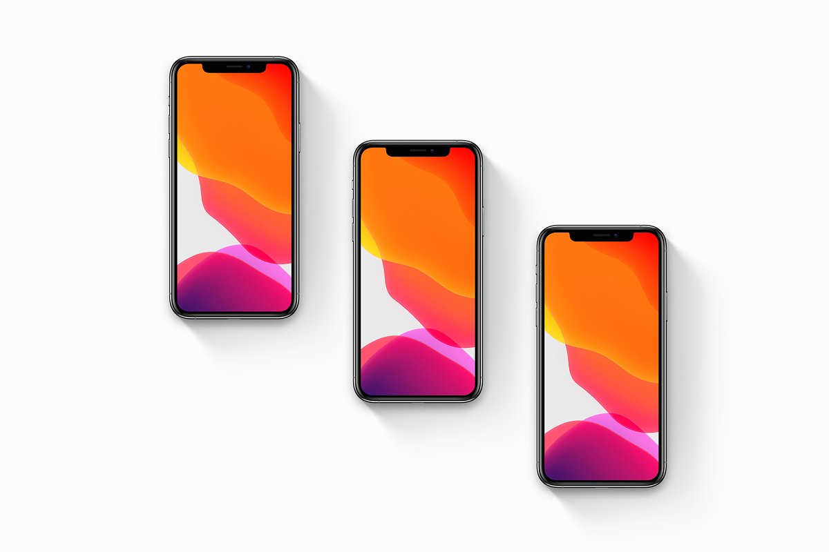 高品质iPhone 11 Pro苹果智能手机UI设计屏幕展示样机 Phone 11 Pro - 20 Mockups Scenes_img_1